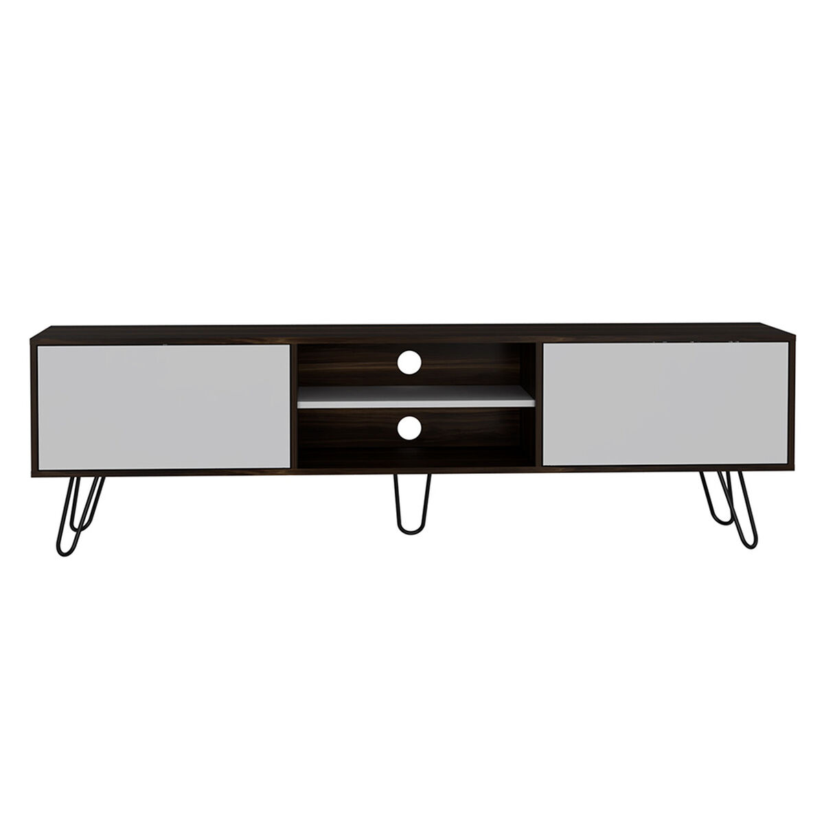 Rack TV TuHome Vassel Habano / Blanco Hasta 80"