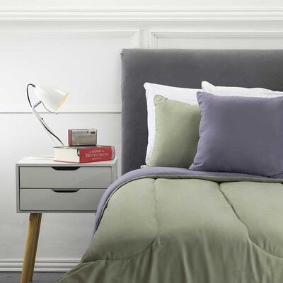 Imagen 1 del producto Set Plumón Bicolor + 2 Cojines Casanova 2 Plazas Liso Menta Mora