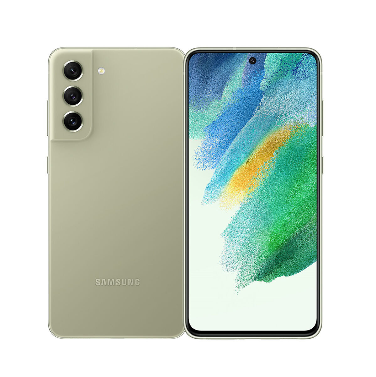 Combo Celular Samsung Galaxy S21 FE 5G 128GB 6,4" Olive Liberado + LED 43" Samsung TU7090 Smart TV Crystal UHD 4K