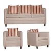 Juego de Living Ruzam Mobel Barcelona Sofá 3 Cuerpos + Dos Sillones 1 Cuerpo Lino Beige