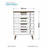 Cómoda Onessta New Conect 4 Cajones Blanco Jatoba