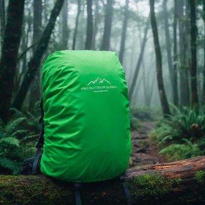 Cubre Mochila Contra Agua Impermeable Funda 45Lts Verde Pro Outdoor