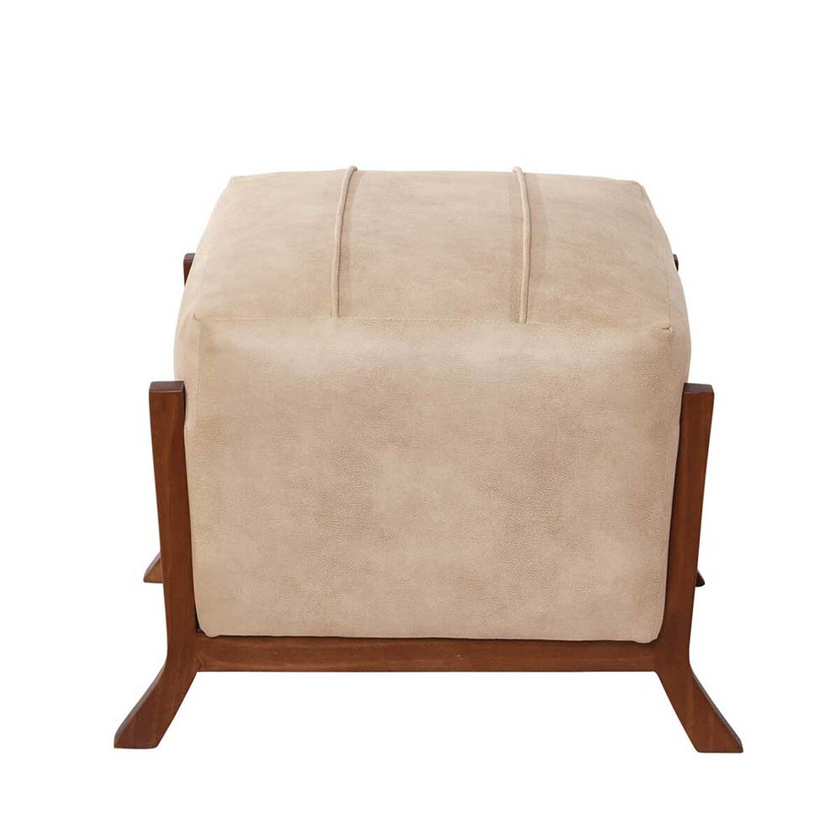 Pouf Latam Home Marsella Cuero Kentucky Beige