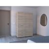 Clóset TuHome Ankora 4 Puertas 2 Cajones Ceniza y Blanco