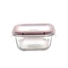 Tupper Hermético Vidrio Brando Comida Rosado 300 ml