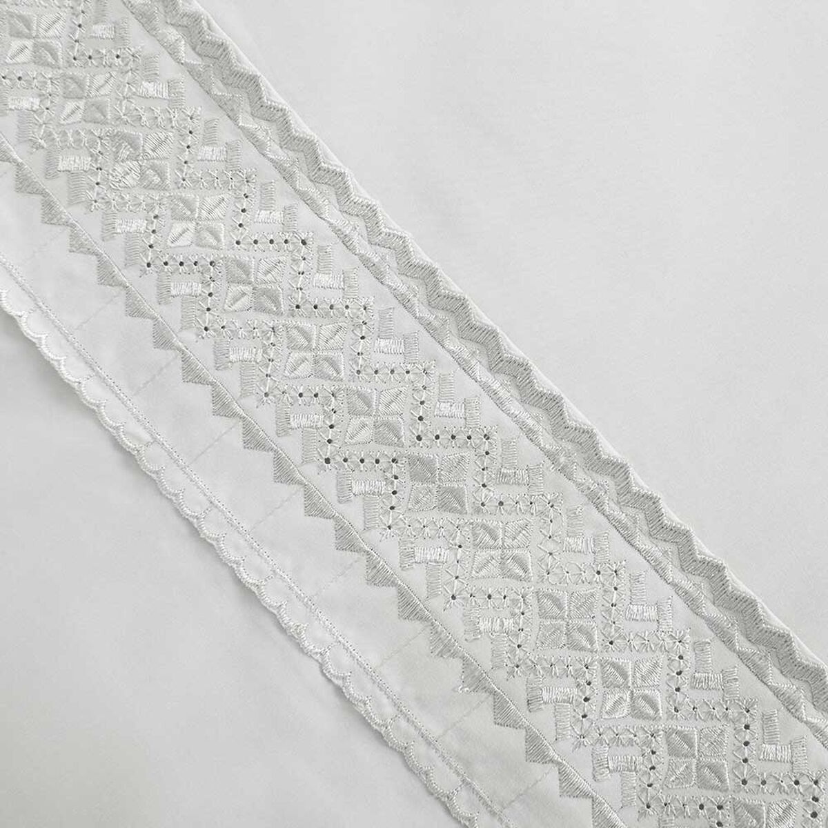Juego de Sábanas Plumetti 2 Plazas Broderie Celeste