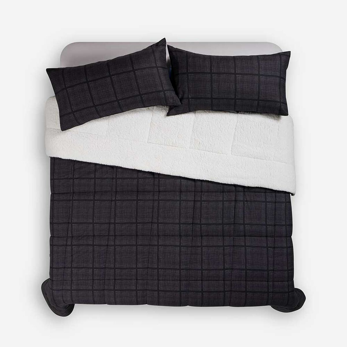Plum&oacute;n Rosen 2 Plazas Sherpa Alaska Multi Negro/Gris