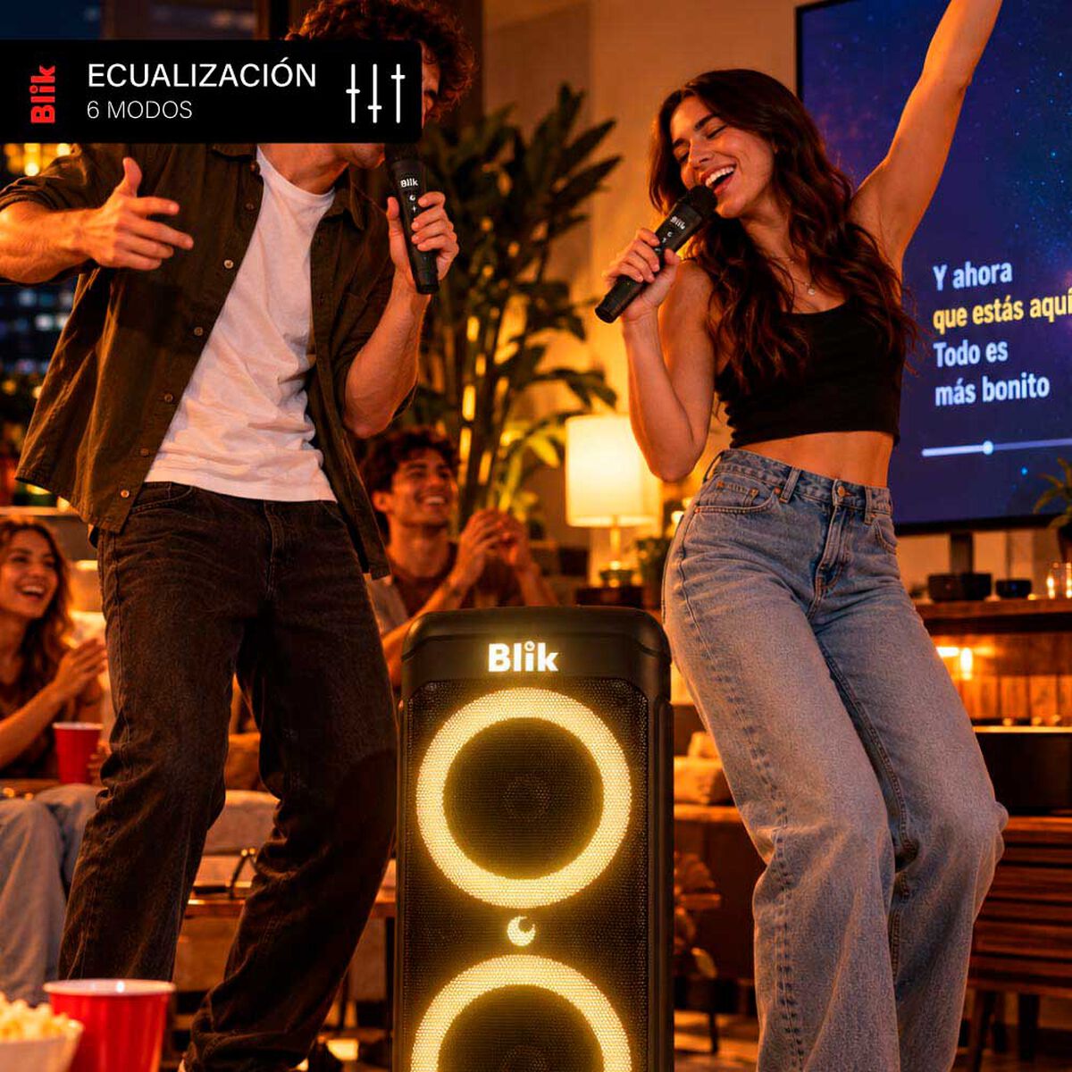 Parlante Karaoke Blik Revox Negro