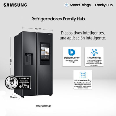 Imagen 2 del producto Refrigerador Side By Side Samsung RS58T5561B1/ZS 585 lts.