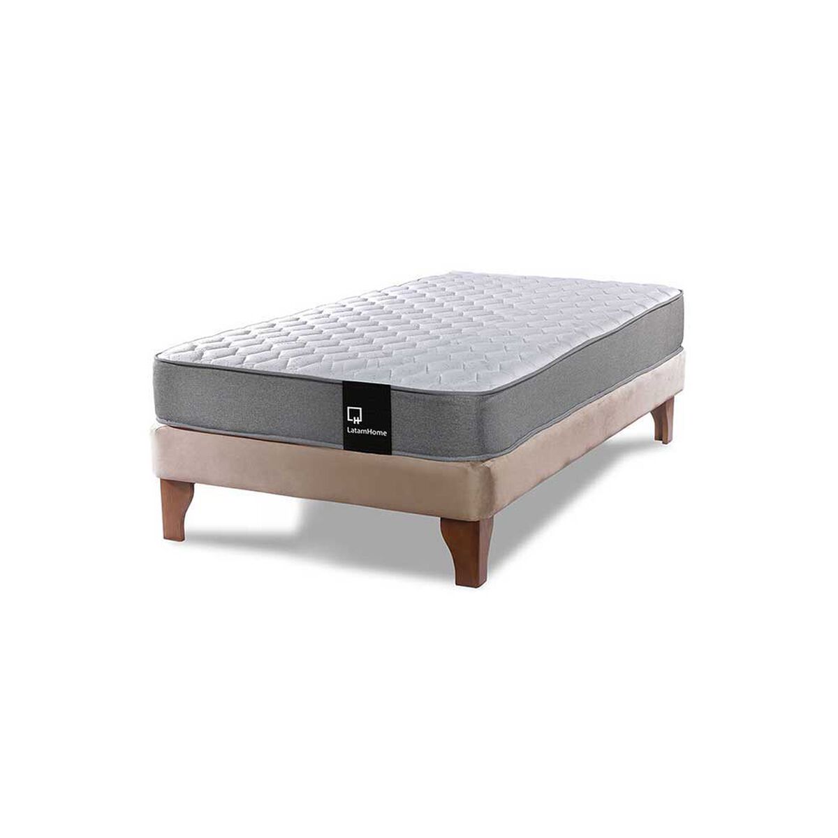 Cama Europea Latam Home 1,5 Plazas Zen Best Beige