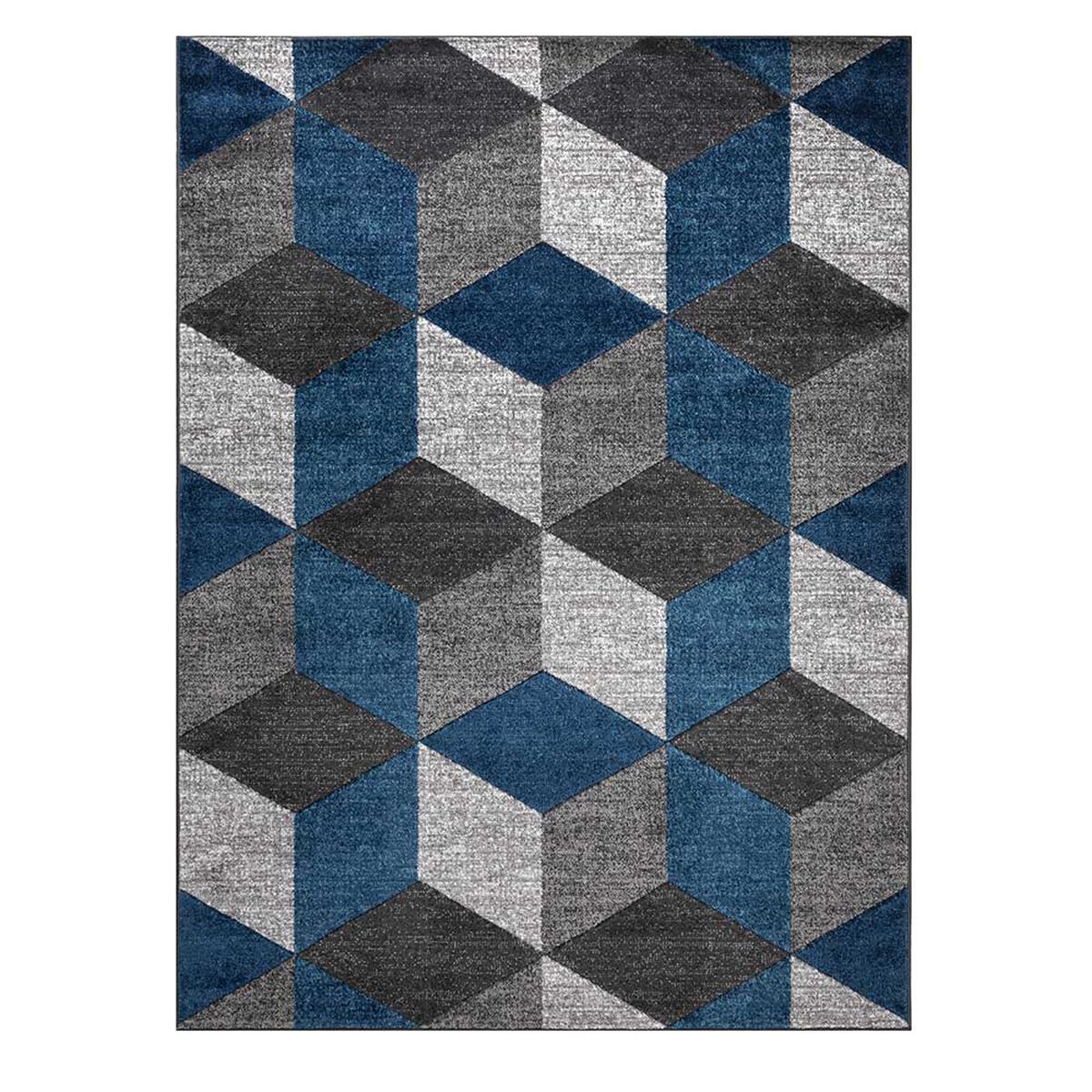 Alfombra Idetex Frise Carved Avangard 150 x 200 cm Azul