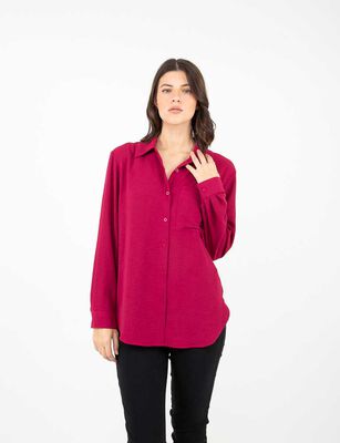 Imagen 1 del producto Blusa Lisa Manga Larga Mujer Zibel Burdeo, Crudo, Negro