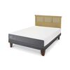 Cama Europea CIC 2 Plazas Smart + Respaldo Torino Mostaza