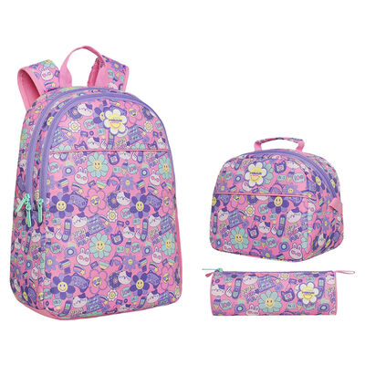Pack Mochila Infantil, Estuche y Lonchera Head