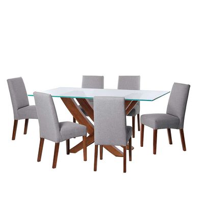 Imagen 1 del producto Juego de Comedor Latam Home Alicante 6 Sillas Gris Claro