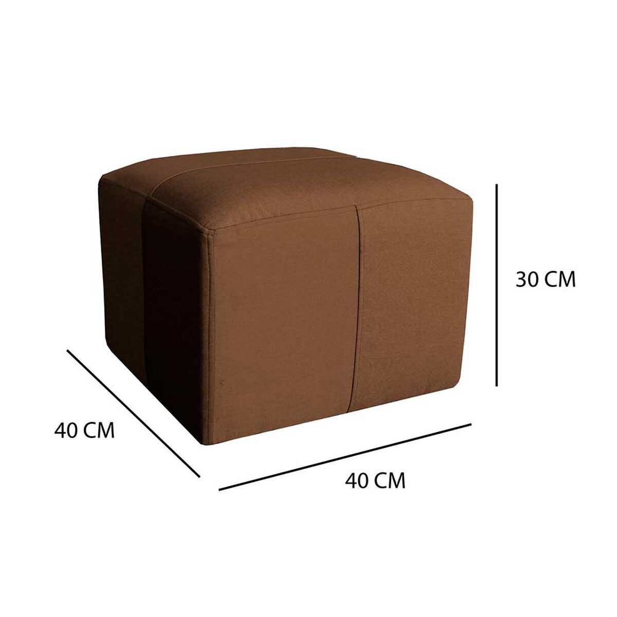 Sofá + 2 Pouff Diseños A&M Home Maxi 5 Personas Chocolate