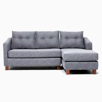 Sofá Seccional Barra Design Elena Derecho 3 Cuerpos Gris