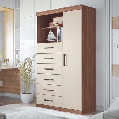 Cómoda Onessta Maraba 6 Cajones 1 Puerta Jatoba Arena