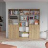 2 Estantes 2 Puertas + Estante 5 Repisas TuHome Home Macadamia