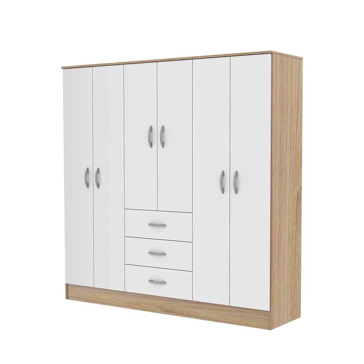 Clóset CIC Maipo Olmo Blanco 6 Puertas 3 Cajones