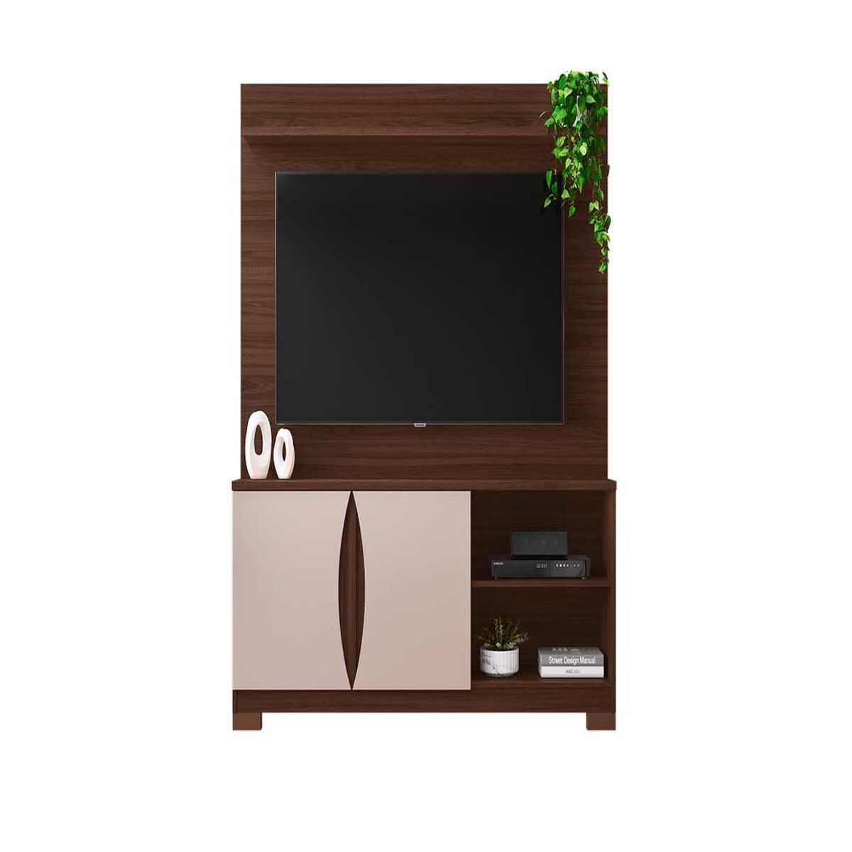 Centro Entretenimiento Almore Budapest Hasta 70" Café y Off White