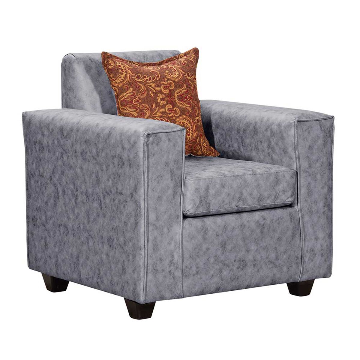 Juego de Living Black Factory Ezeiza Sof&aacute; 3 Cuerpos + Dos Sillones 1 Cuerpo Gris