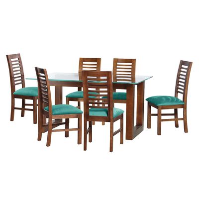 Juego de Comedor Latam Home Pamplona Girona 6 Sillas Lino Beige