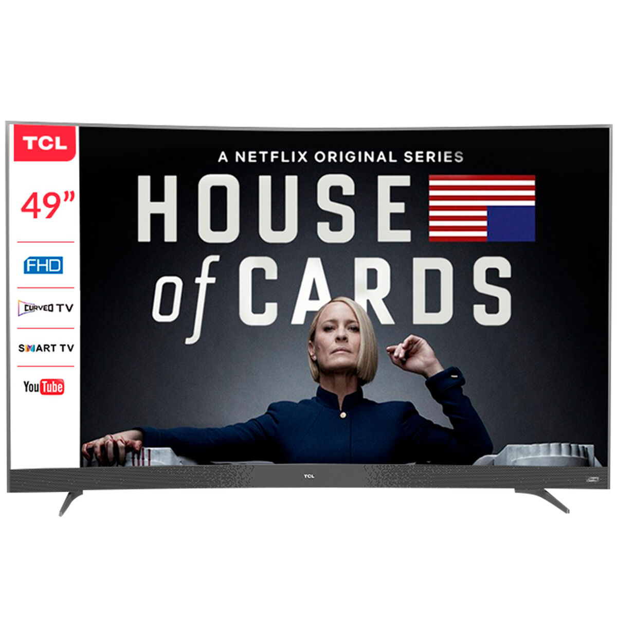 LED 49" TCL 49P3 Smart TV  FHD Curvo