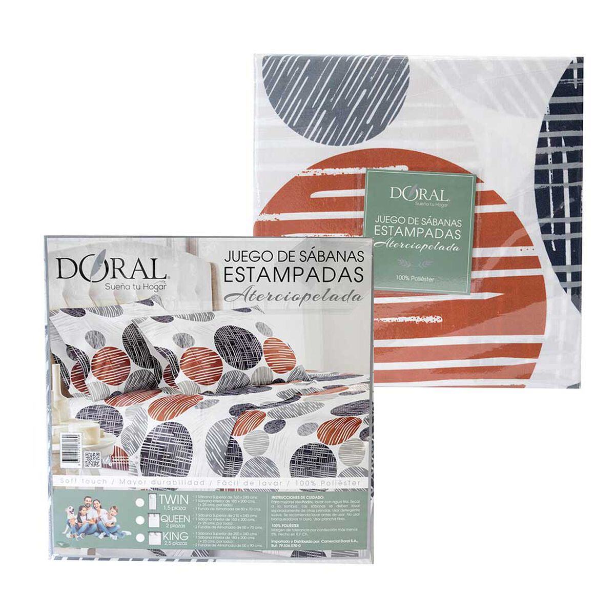 Juego de Sábanas Doral 2 Plazas Piel De Durazno D/5