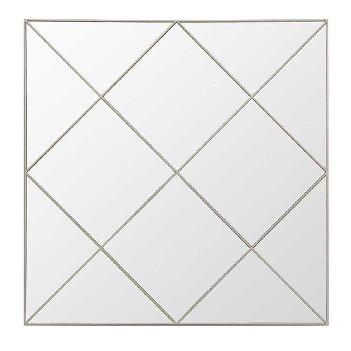 Espejo Plástico Vgo para Colgar Cuadrado 40 x 40 cm Dorado