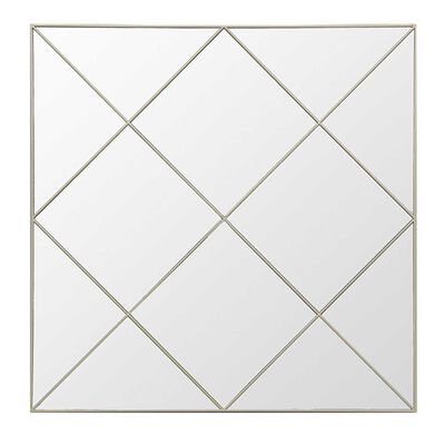 Espejo Plástico Vgo para Colgar Cuadrado 40 x 40 cm Dorado