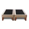 Base Europea Dividida Latam Home 2 Plazas Zen Tela Velvet Beige