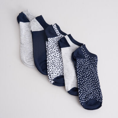 Imagen 2 del producto Pack 5 Calcetines Hombre Icono Azul