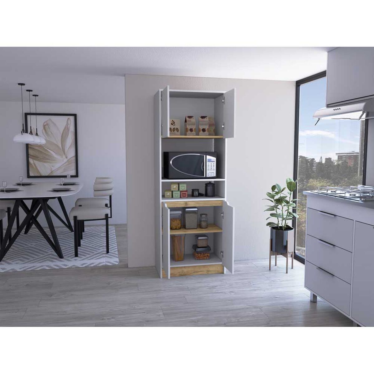 Mueble Alacena TuHome Soler 4 Puertas Blanco