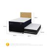 Cama Nido CIC 1,5 Plazas Premium + Respaldo Villarrica Mostaza