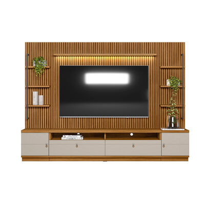Home TV Di Poretti Design Ouro TV Hasta 75" Caf&eacute; Claro