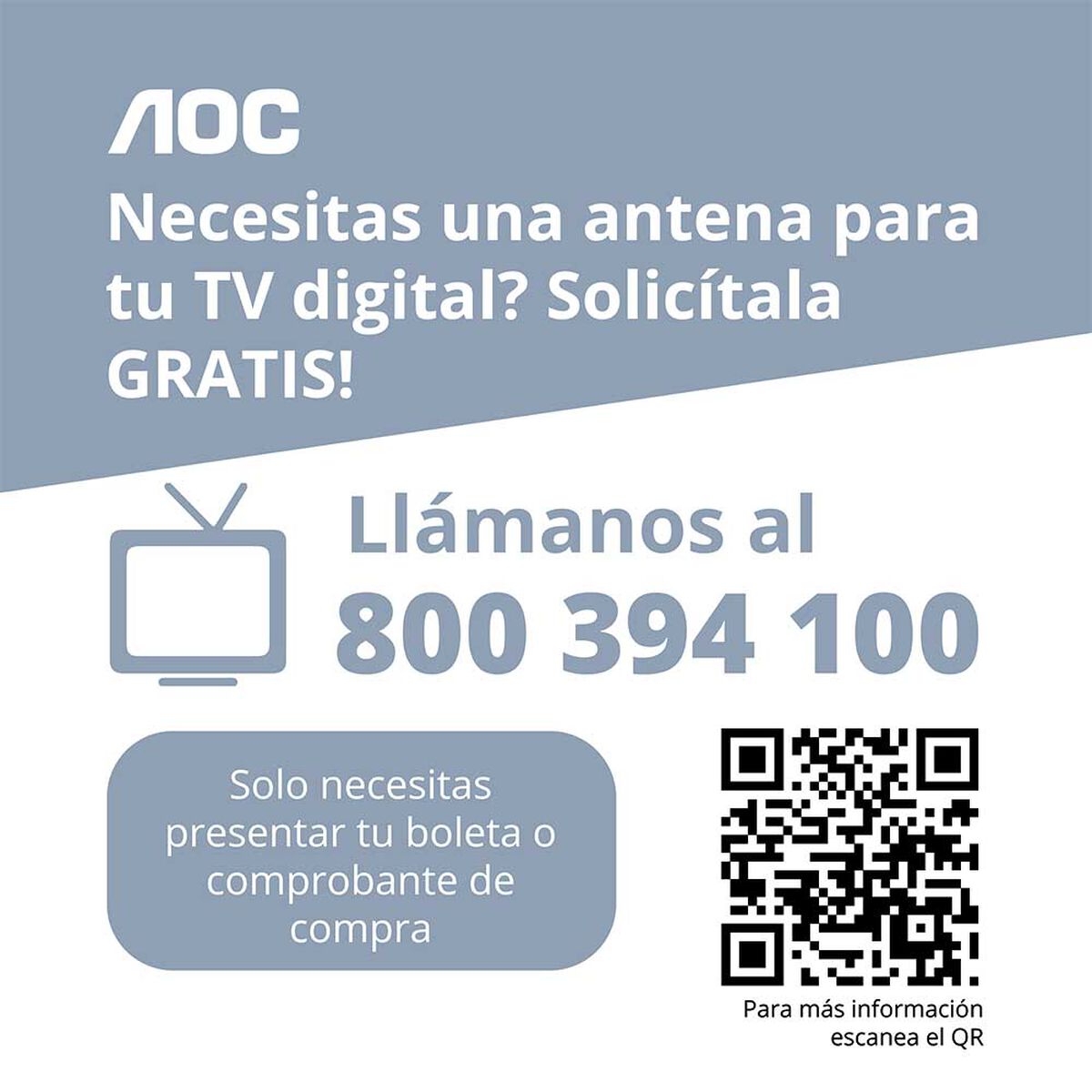 LED 50" AOC 50U6125 Smart TV 4K UHD