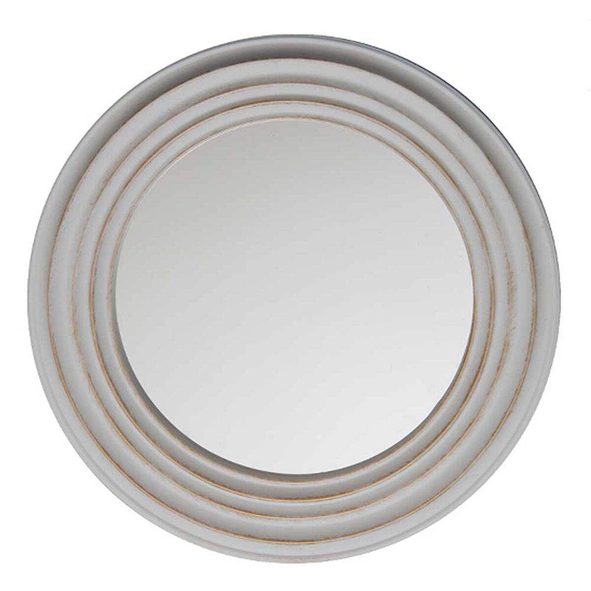 Set 3 Espejos Plástico Vgo para Colgar Circular 25 cm Blanco