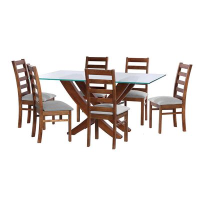 Imagen 1 del producto Juego de Comedor Latam Home Alicante 6 Sillas Gris Claro