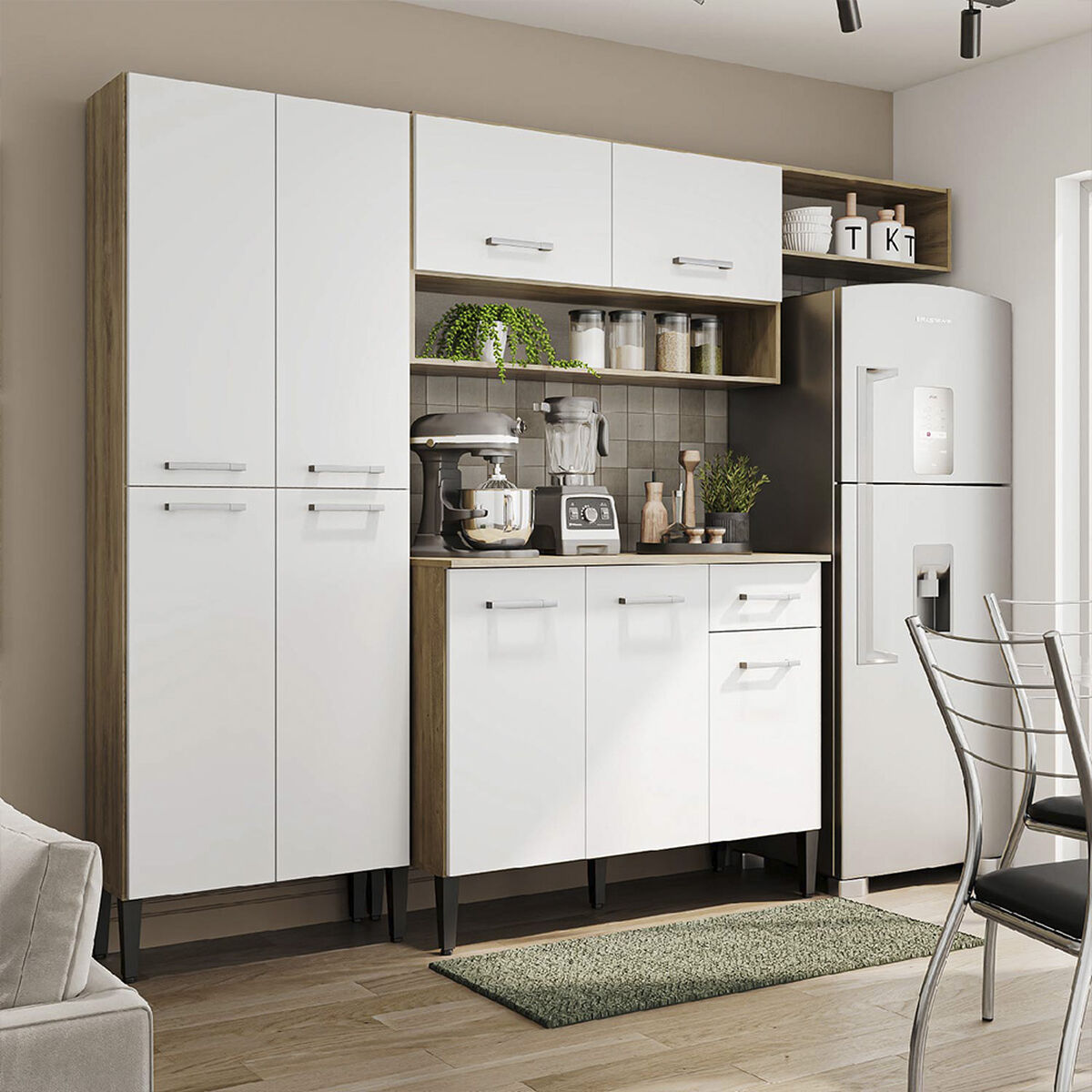 Mueble de Cocina Roca Arizona 1 Cajón 9 Puertas Blanco