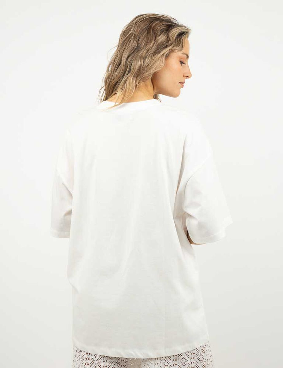 Polera Con Estampado Manga Corta Mujer Icono