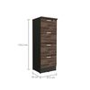 Mueble Archivador TuHome Home Office 1 Puerta 4 Cajones Negro Soft Coñac