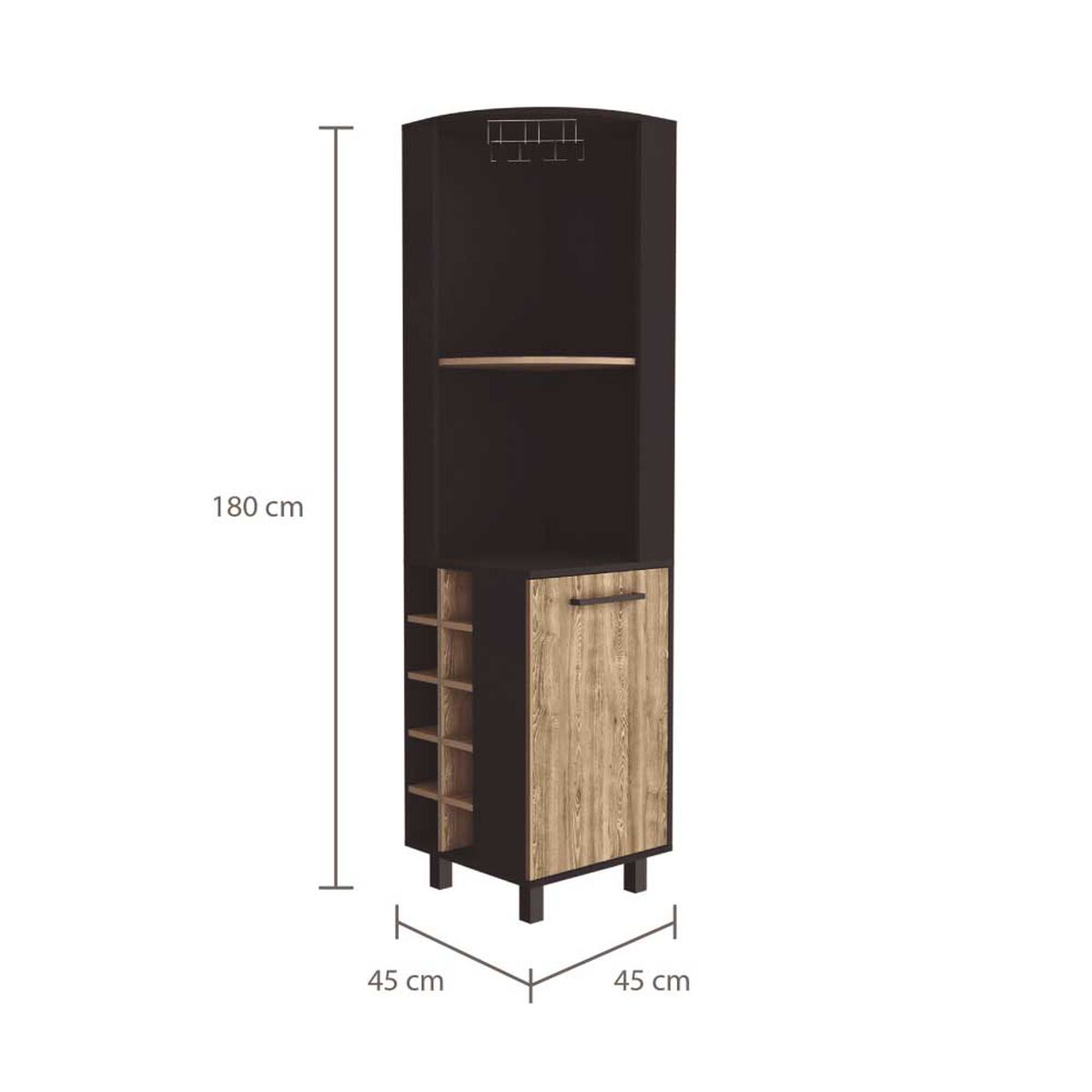 Bar Esquinero TuHome Kaia 1 Puerta Wengue Miel