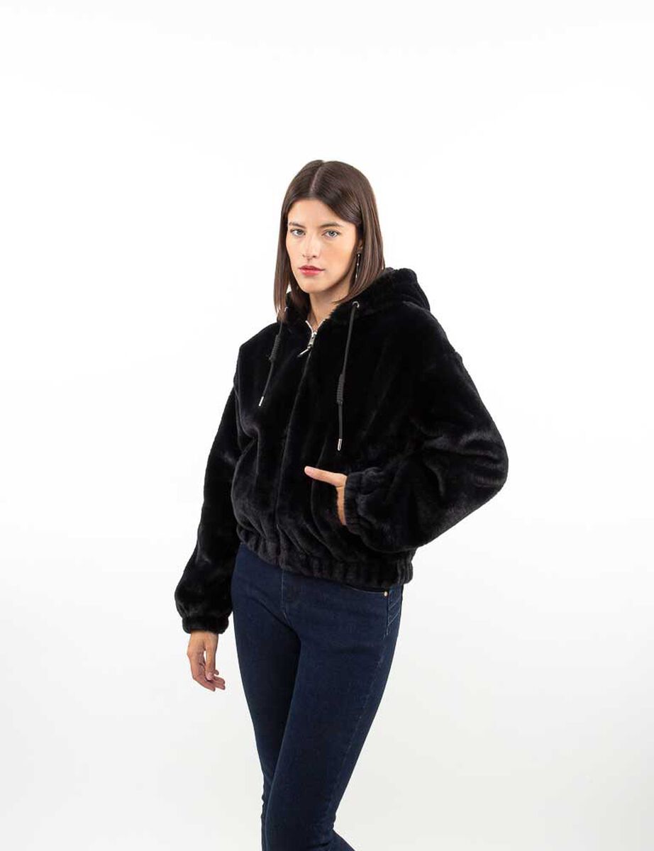 Chaqueta Crop Terciopelo Plush Mujer Fiorucci