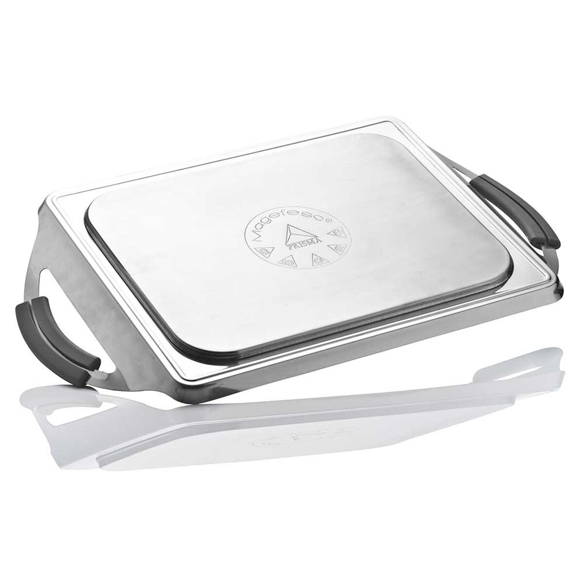 Asador Plancha Acero Inoxidable Magefesa Prisma  41 cm