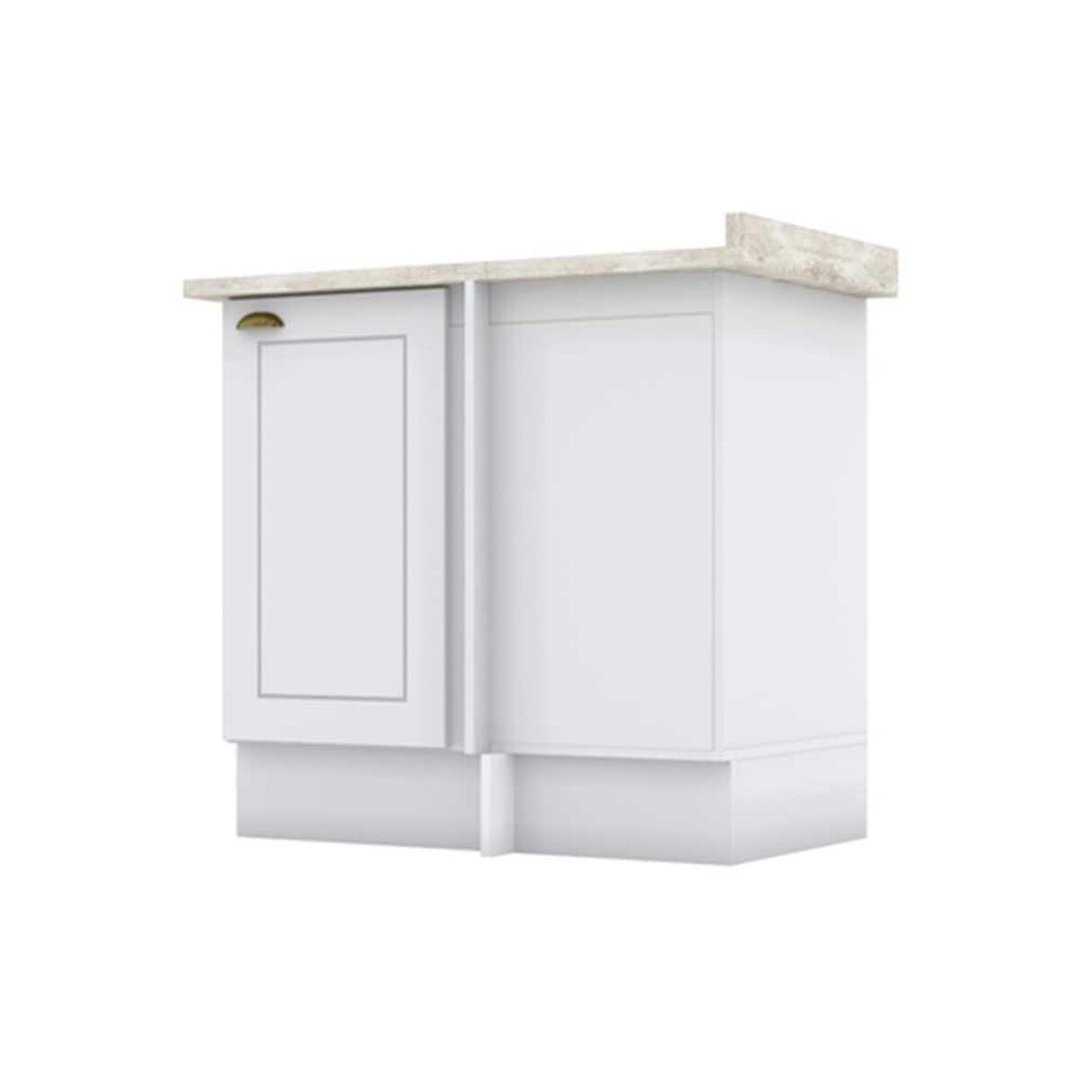 Combo Cocina Esquinero Mueble Aéreo + Base Americana Blanco