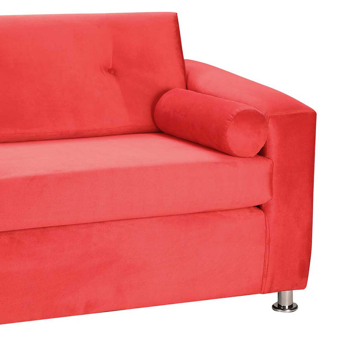 Sof&aacute; Bodevir Vivo Felpa 12 3 Cuerpos Rojo