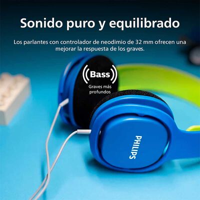 Imagen 2 del producto Audifonos Phillips SHK2000 Azul