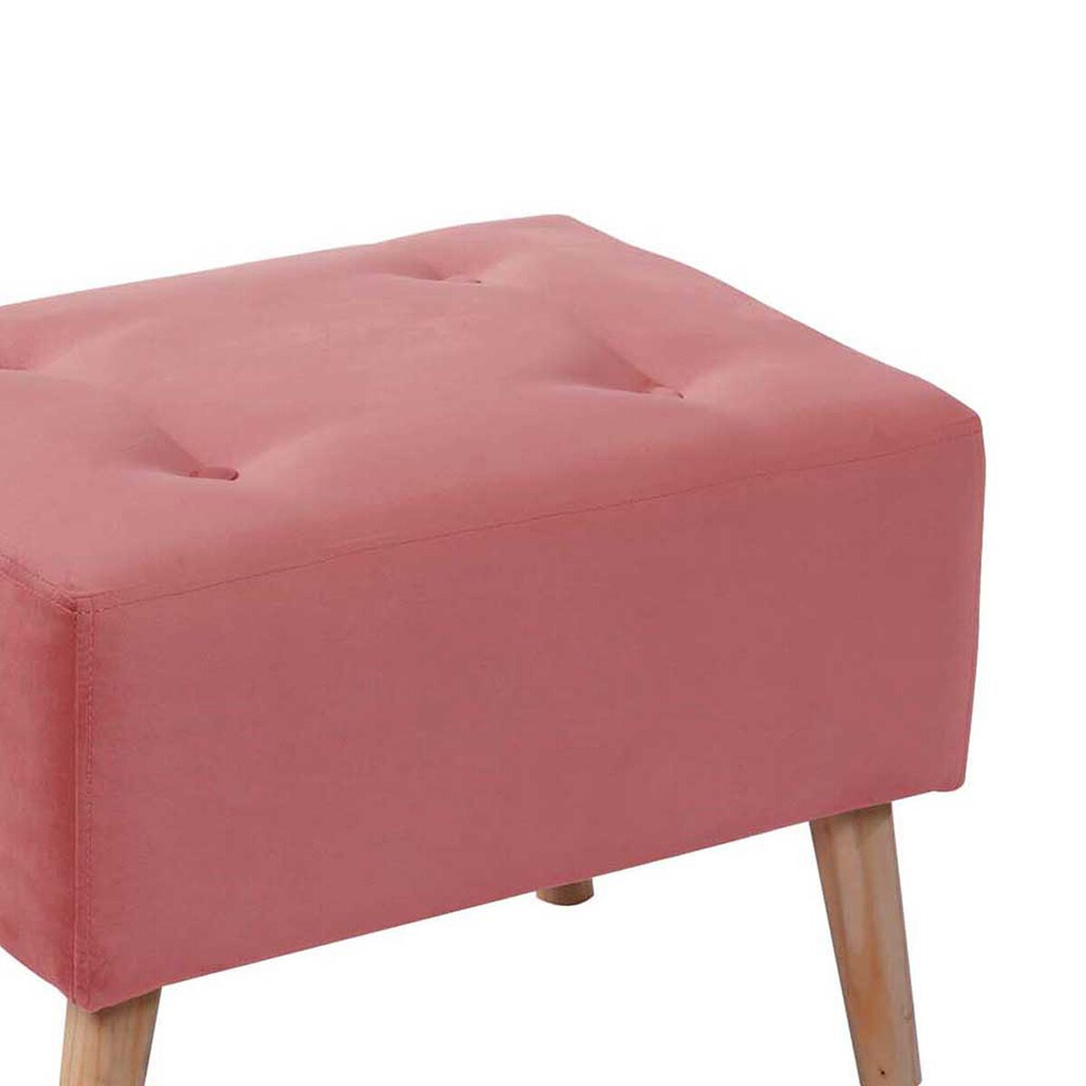 Pouf Latam Home Niza Tela Velvet Palo Rosa