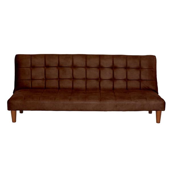 Futón Latam Home Turin Cuero 3 Cuerpos Café Moro